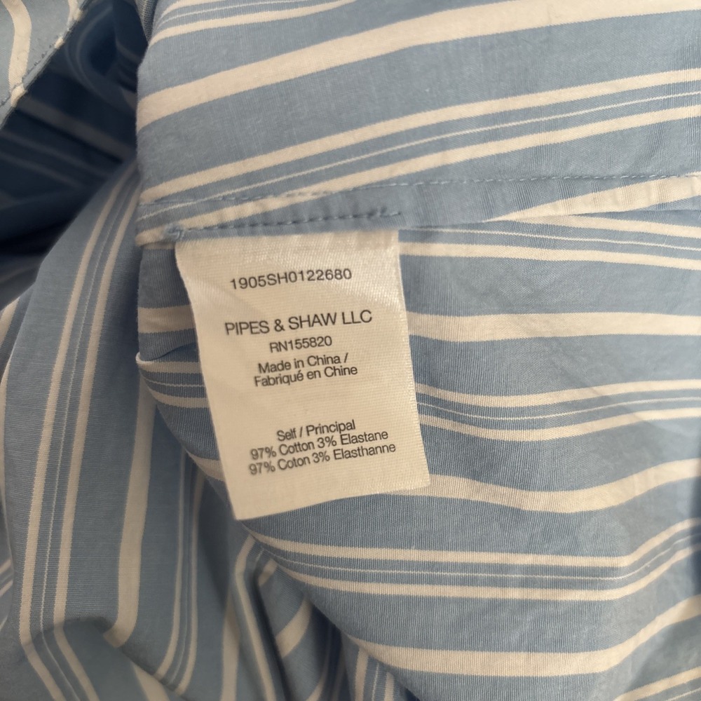 Veronica Beard Ferris Ruched Blue & White Striped Dress Stretch Cotton Size: 8 - Picture 9 of 9